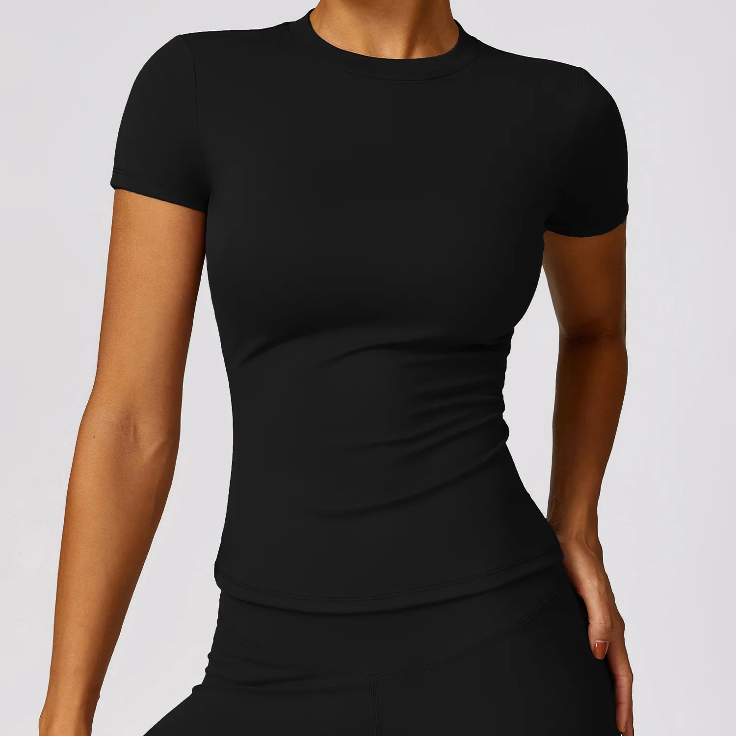 Women's Fashion T-shirt Quick Drying Yoga Wear Short Sleeved Fitness Top Smock Outdoor Running and Jersey Football Custom