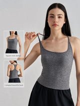 Women Yoga Tank Top Racerback Workout Sports Camisole Slim Fit Crop Top Gym Running Fitness Activewear Custom Logo