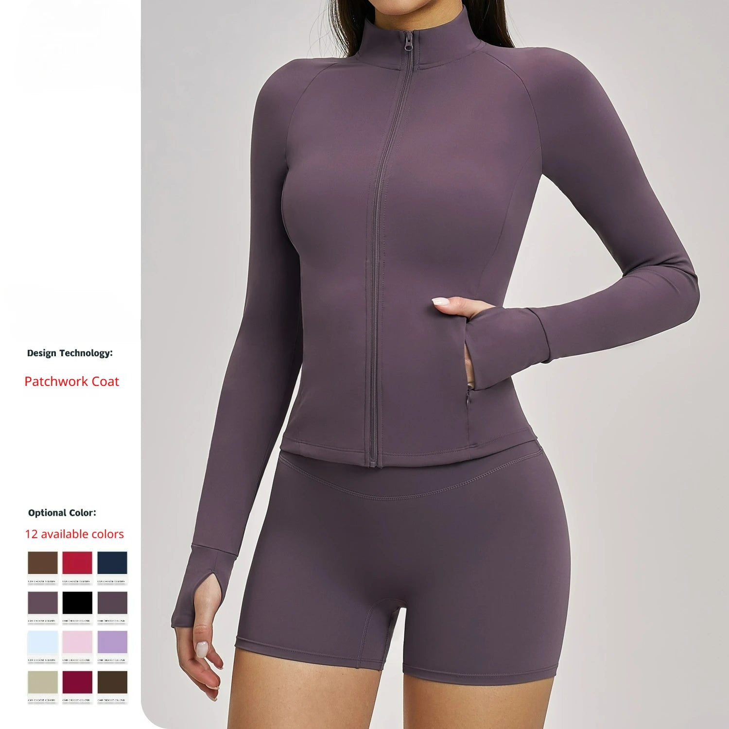 Quick-drying Fitness Yoga Set Zipper Casual Set Women's Outdoor Cycling and Running Sports Set Custom LOGO