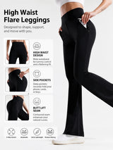 Custom Yoga Flare Leggings for Women High Waisted Breathable Solid Casual Sportswear Workout Running Pants Yoga Apparel