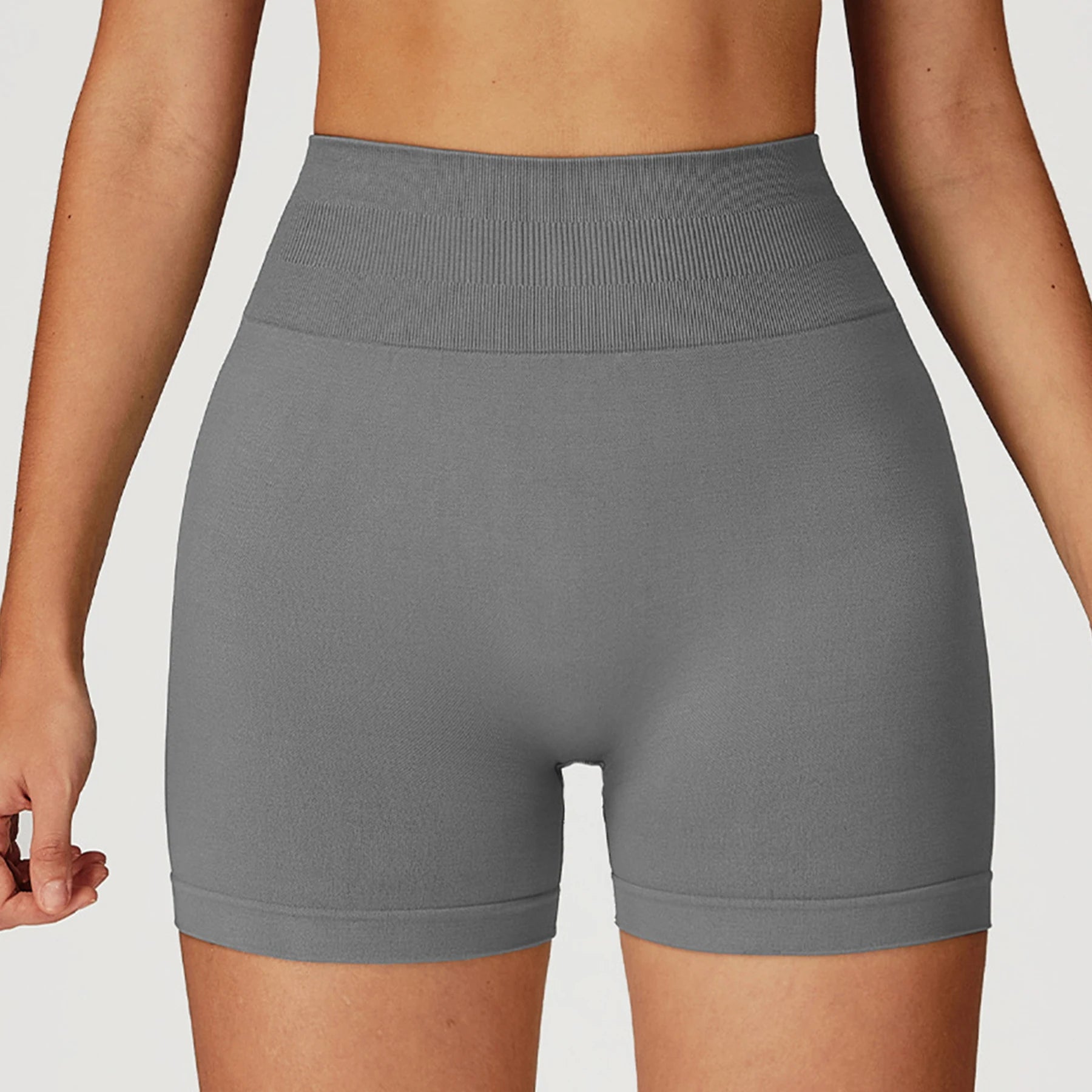 Women's Seamless 5-Piece Spandex/Nylon Yoga Workout Set Sports Bra High Waist Leggings Breathable Shorts Gym Fitness Wear