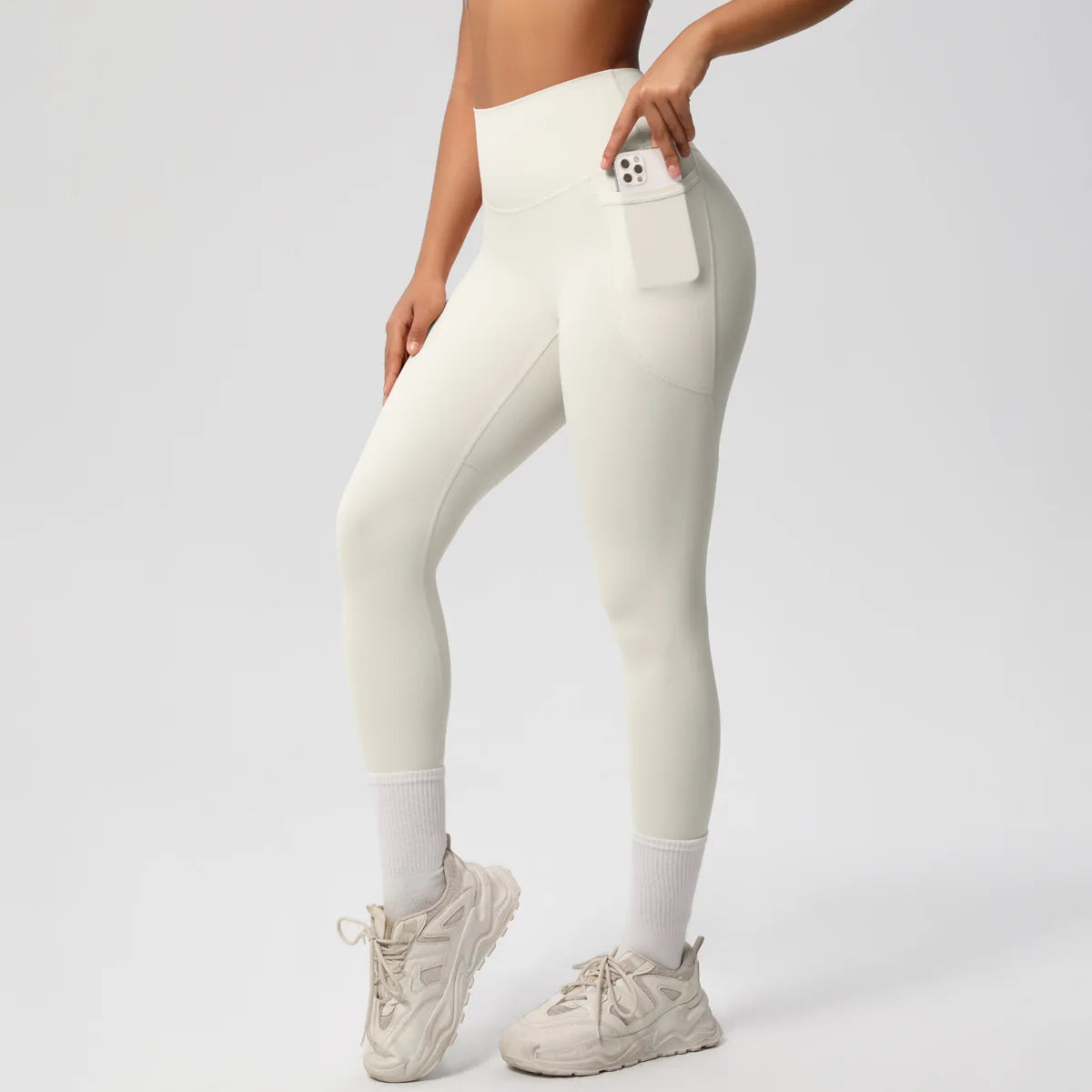 Women's High Waisted Leggings Pockets Tummy Control Four-Way Stretch Spandex/Polyester Workout Yoga Pants