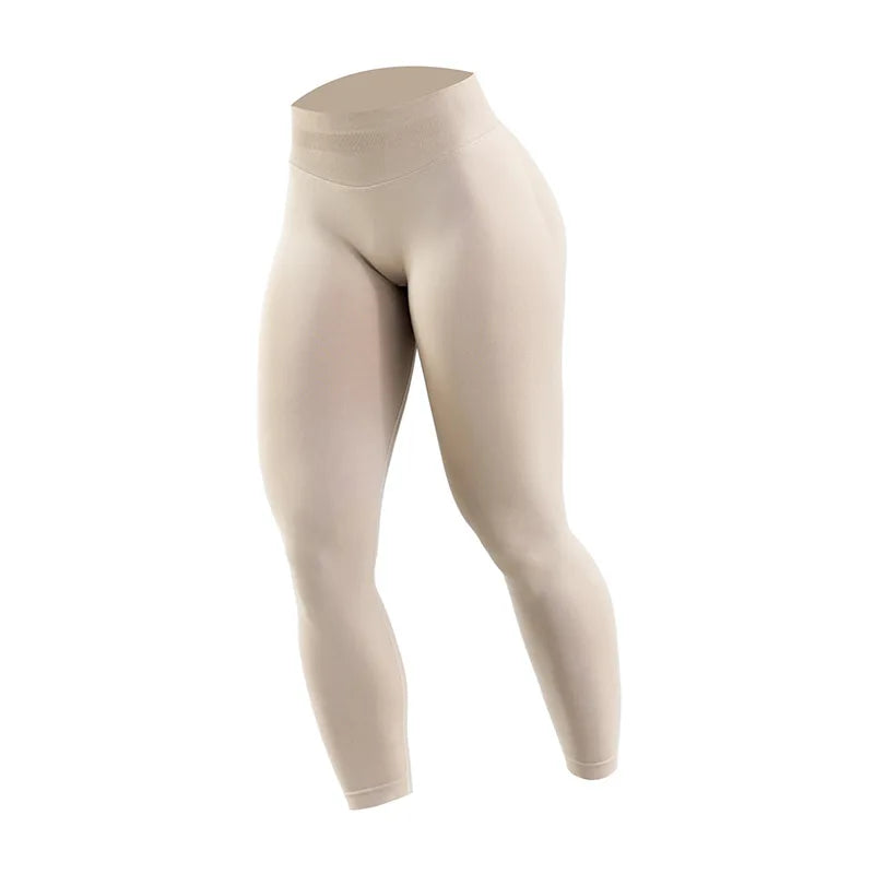 Wholesale Double-sided Danding Solid Seamless High Waisted Women Breathable Fitness Yoga Leggings