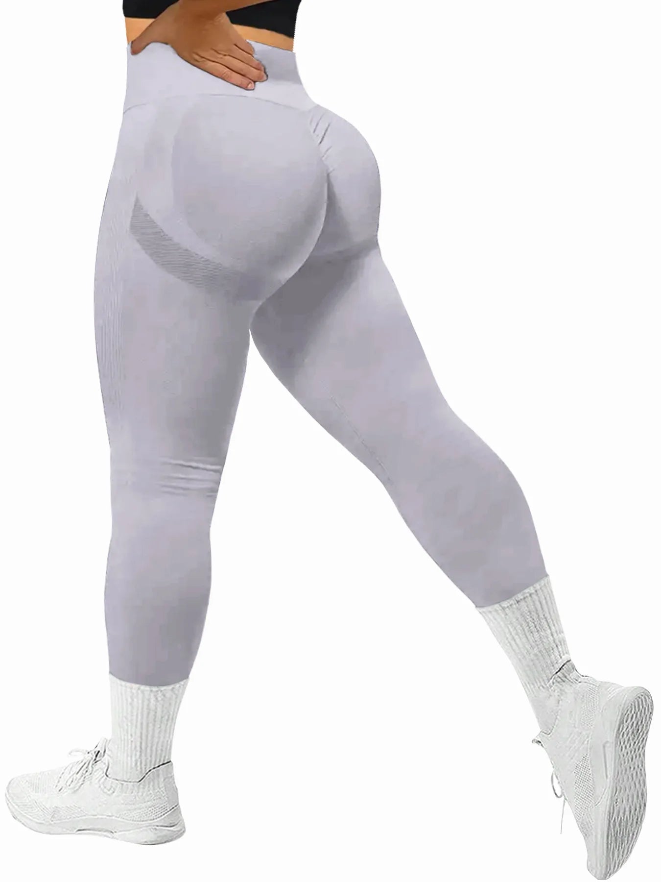 Custom Women High Waist Seamless Leggings Scrunch Butt Booty Lifting Yoga Pants Tummy Control Gym Workout Leggings
