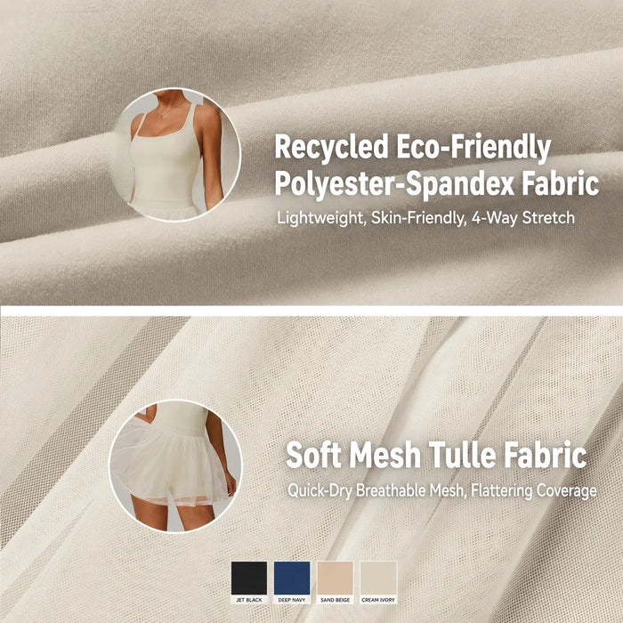 Wholesale Eco Recycled Breathable 2 In 1 Skirt with Pocket short sleeve shirt tshirt women One Piece Tennis