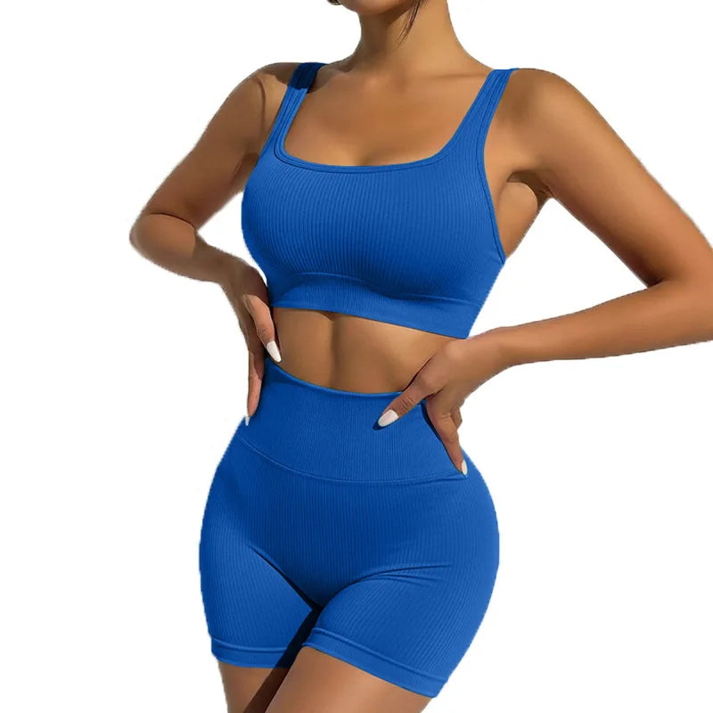 Women Gym Seamless Yoga Sets Sports Wear High Waist Athletic  Workout Set Coffee Activewear 2 Piece for Outdoor Sports