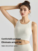 OEM Custom Logo Racerback Sports Bra Women High Support Seamless Gym Crop Tank Top Workout Activewear Vest