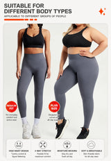 Plus Size Lightweight Yoga Leggings Hip Lift Brushed High Waist Sports Gym Fitness Pants with Print LOGO