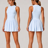 Gym Activewear Workout Dress Quick Drying Gym Fitness Wear Sports Romper One Piece Women Yoga Jumpsuit Tennis Golf Skirts