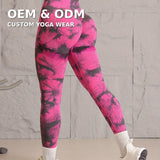 New Tie Dye Seamless High Waisted Workout Gym Fitness Leggings for Women Scrunch Butt Lifting Yoga Gym Athletic Pants