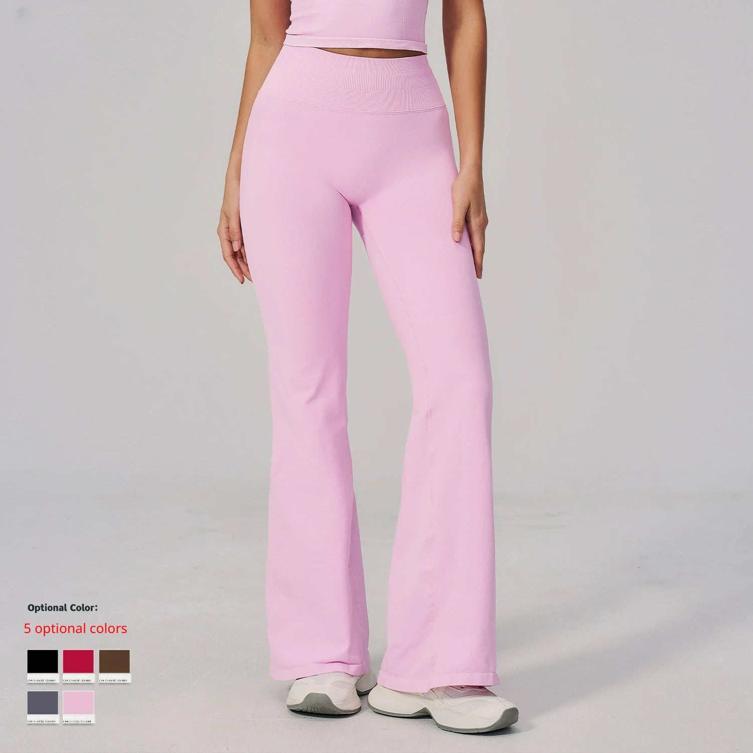 Women's Seamless Comfortable High Waist Tight Sports Pants Color Contrast Naked Feel for Running Fitness Leggings Seamless Pants
