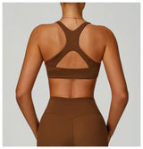Custom Logo Whosale Eco Friendly Recycled Sport Bra Backless Compression Breathable Sports Bra Tight Active Wear Fitness Apparel