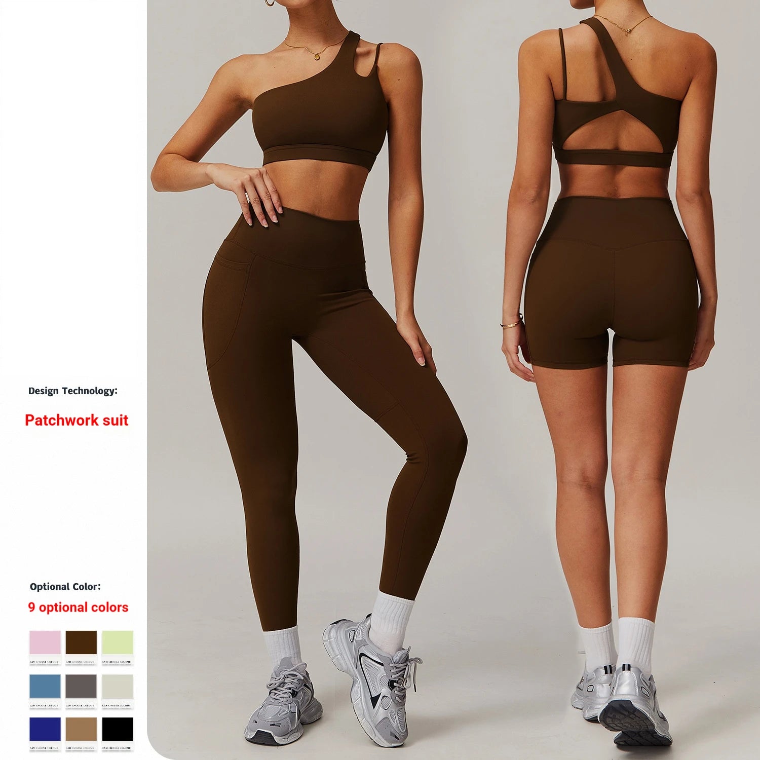 Tummy Control Workout Outfit Wholesale Women's Breathable Cloud Fabric Yoga Set Cutout Sports Bra High Waist Leggings