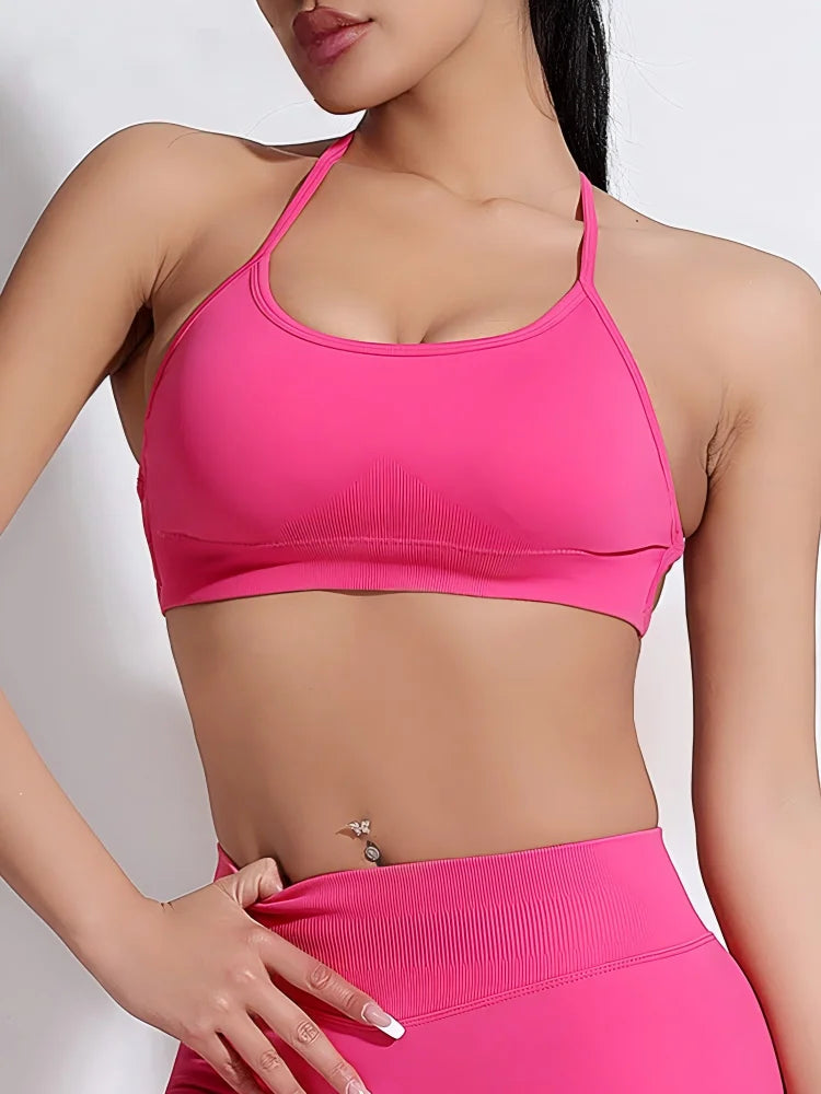Women's Seamless Workout Tank Top Sports Bra New Arrival Wholesale Custom Logo Best Fitted Compression Yoga Bra Breathable