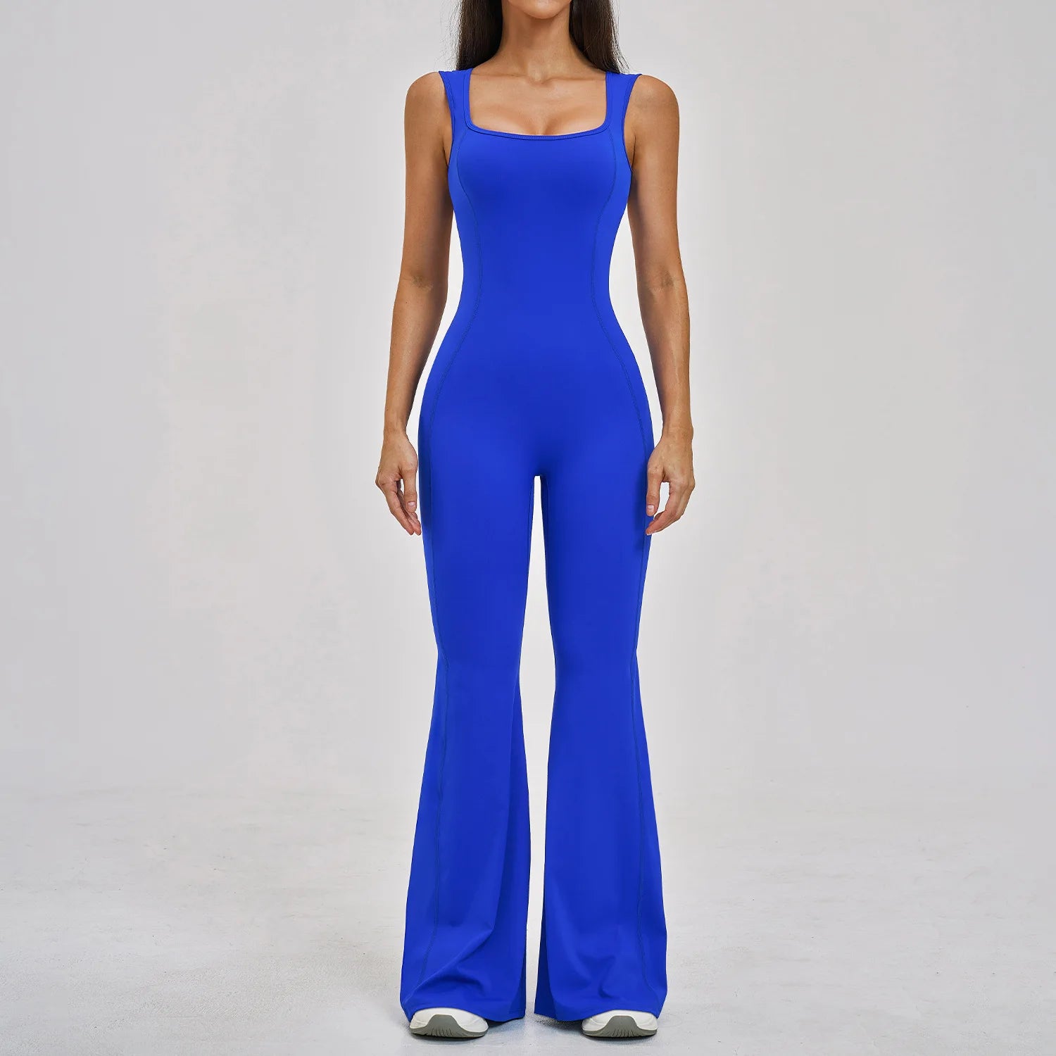 Sexy Sleeveless Yoga Jumpsuit Breathable Gym Wear Sports Rompers Workout Bodysuit 1 Piece Gym Fitness Flare Leggings Bodysuit