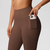 Women's High Waisted Leggings Pockets Tummy Control Four-Way Stretch Spandex/Polyester Workout Yoga Pants
