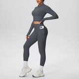 Yoga Set with Pocket Fitness Gym Clothing Leggings Women Workout Outfit 2 Piece Halter Neck Custom Sports Pilates Custom Logo