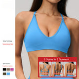 Women's High Support Plus Size Lightweight Breathable Seamless Yoga Fitness Gym Sports Bra Quick Dry Soft Stretchy Compression
