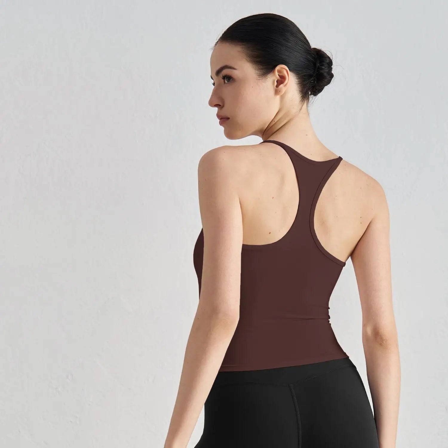 Women Yoga Tank Top Racerback Workout Sports Camisole Slim Fit Crop Top Gym Running Fitness Activewear Custom Logo