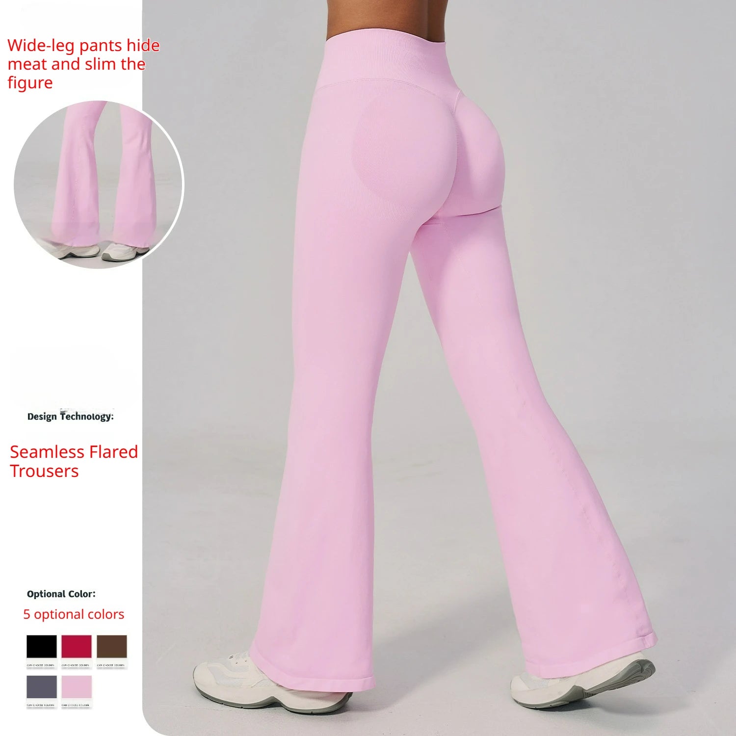 Women's Seamless Comfortable High Waist Tight Sports Pants Color Contrast Naked Feel for Running Fitness Leggings Seamless Pants