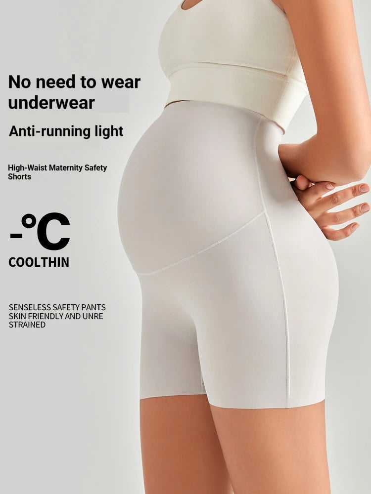 Custom LOGO Maternity Yoga Shorts High Waist Over the Belly PregnancyBiker Shorts Soft Stretch Workout Activewear