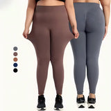 Plus Size Lightweight Yoga Leggings Hip Lift Brushed High Waist Sports Gym Fitness Pants with Print LOGO