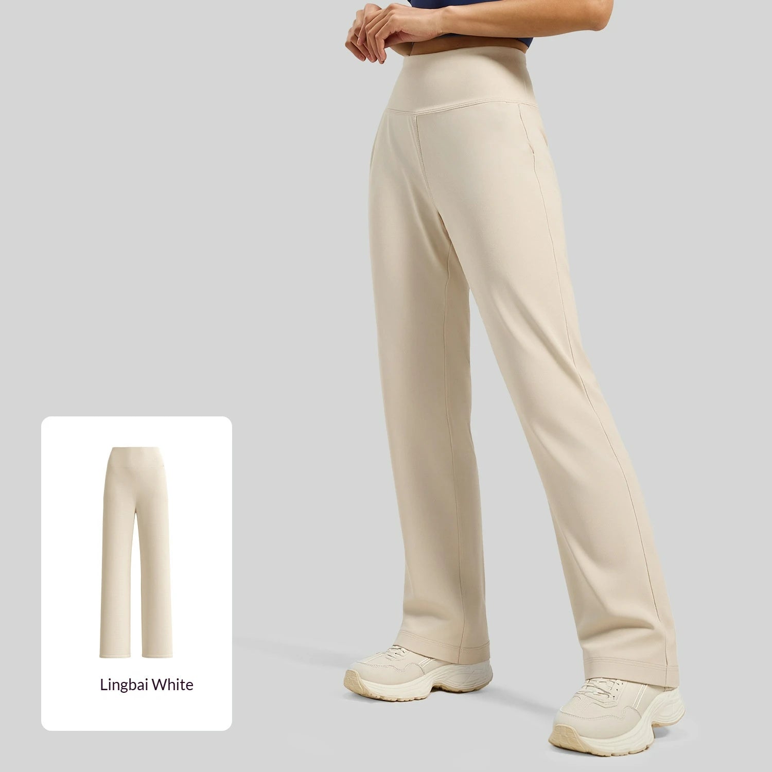 Plus Size High-Waisted Flared Leg Yoga Pants with Back Waist Pockets Tummy Control & Quick-Dry Breathable Fabric for Fitness.