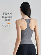 Women Yoga Tank Top Racerback Workout Sports Camisole Slim Fit Crop Top Gym Running Fitness Activewear Custom Logo