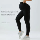 Custom Logo Plus Size Maternity Active Wear Pants for Women Spandex/Nylon Solid Maternity Clothing Quick Dry Breathable Seamless