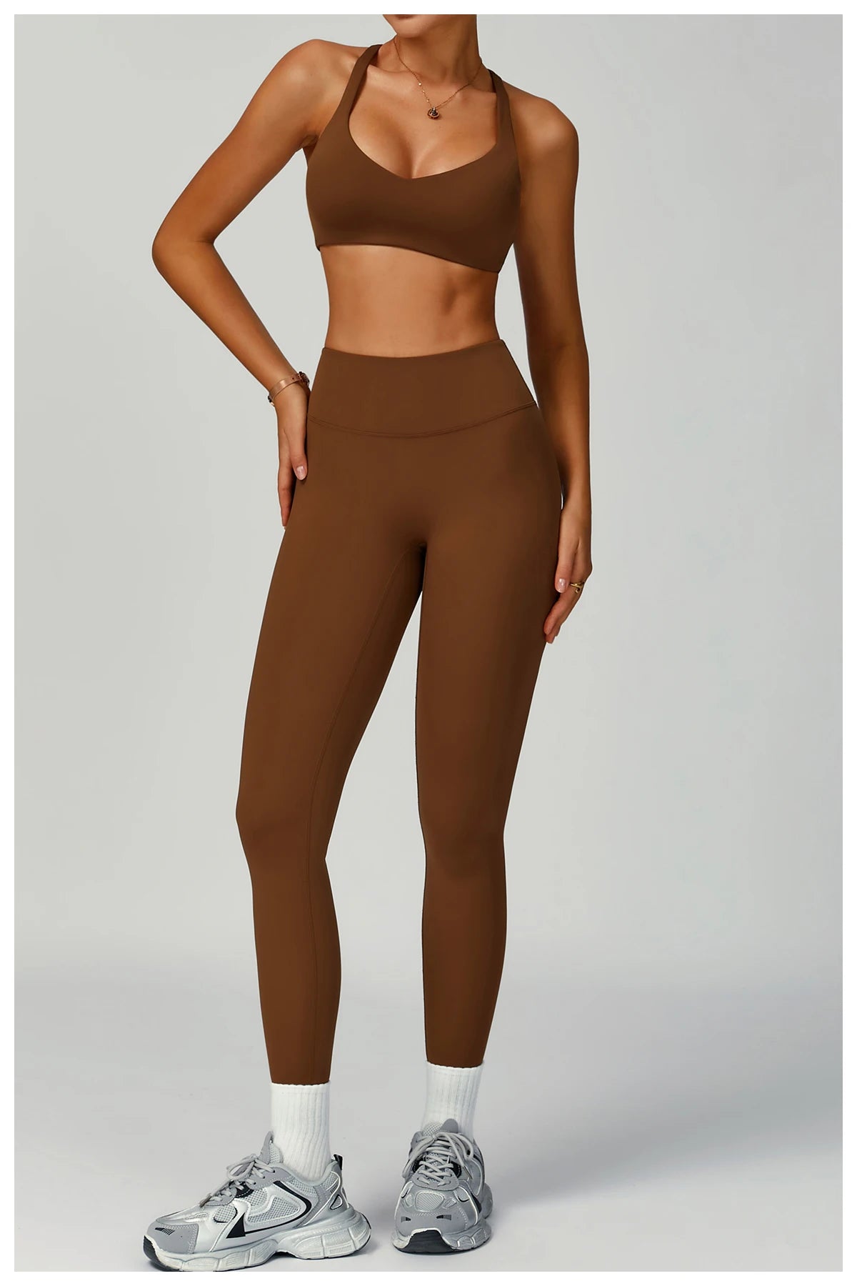 Custom Women's Yoga Set Eco-friendly Recycled High Waist Yoga Leggings Set Tight-fitting Sports Outfit Outdoor Running Set