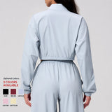 Yoga Jacket Women Zip up Cropped Jacket Sun Protective Lightweight Outdoor Gym Fitness Sports Windbreaker Custom Logo