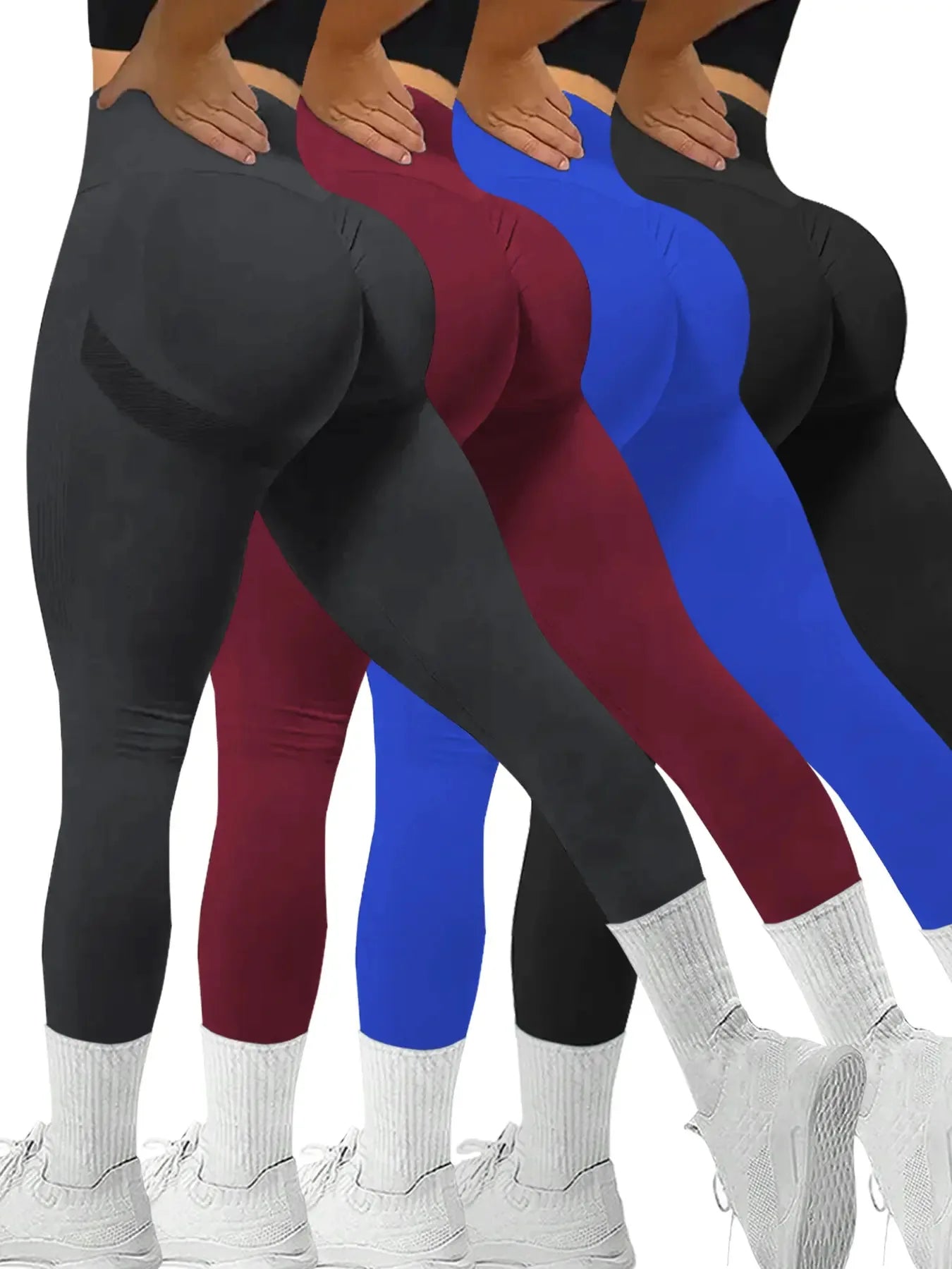 Custom Women High Waist Seamless Leggings Scrunch Butt Booty Lifting Yoga Pants Tummy Control Gym Workout Leggings