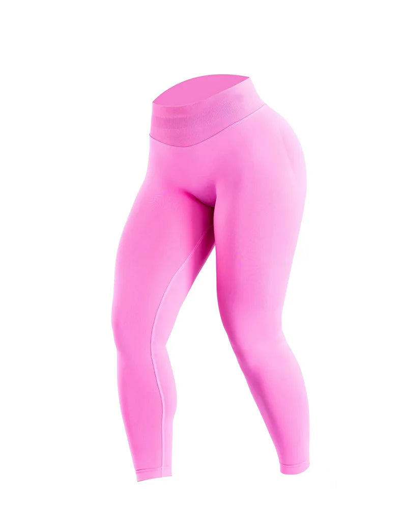 Wholesale Double-sided Danding Solid Seamless High Waisted Women Breathable Fitness Yoga Leggings