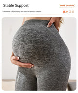 Women's Beautiful Loose Fit Luxury Flowy Maternity Workout Pants Wide Leg Casual Fitness Yoga Elastic High Solid Pattern