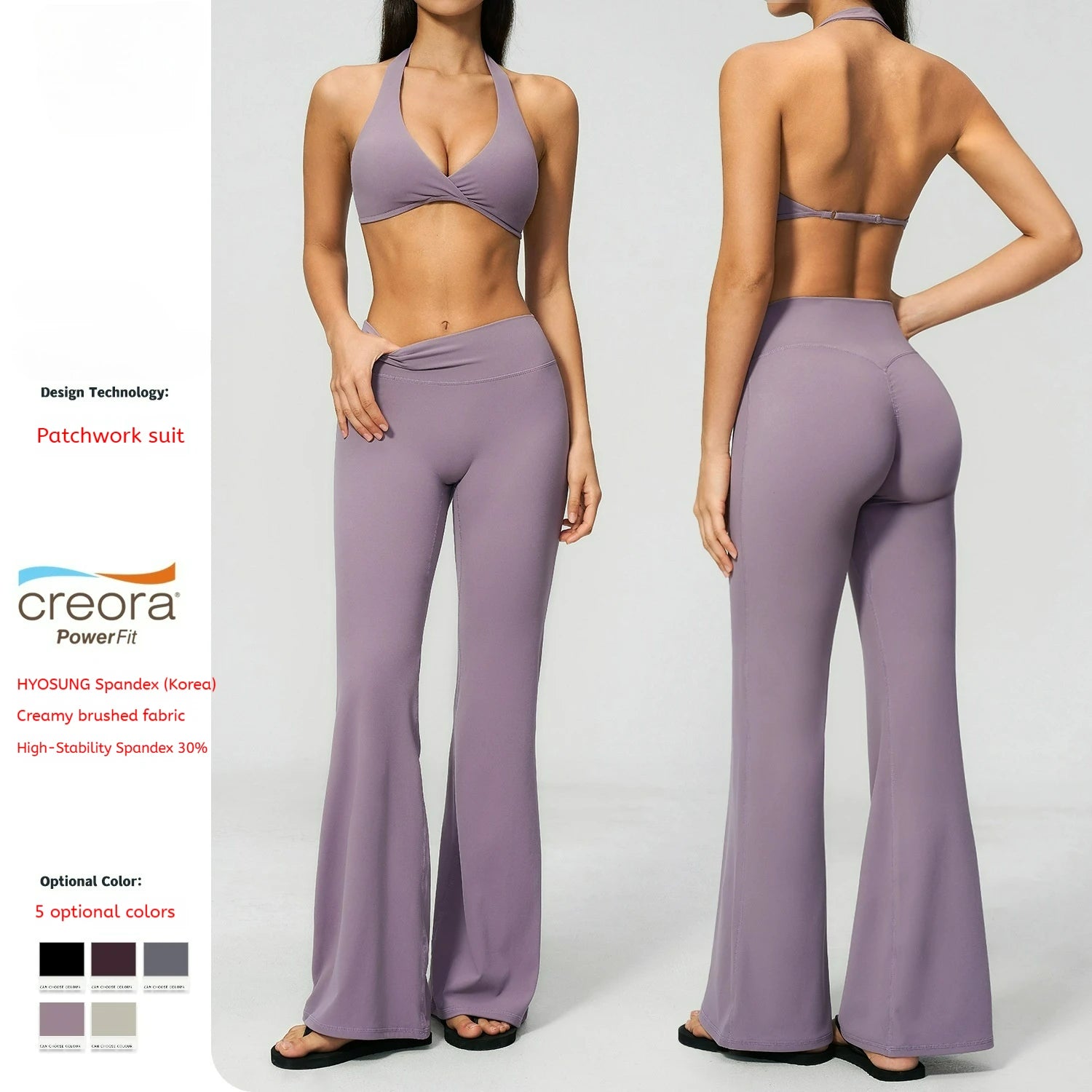Custom Logo Women's Yoga Set 2-Piece V-Shaped High Waist Butt Lifting Ruched Quick Dry Fitness Workout Gym Set XS