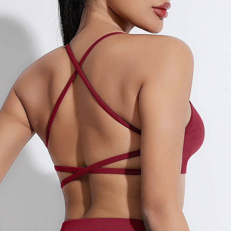 Women's Seamless Workout Tank Top Sports Bra New Arrival Wholesale Custom Logo Best Fitted Compression Yoga Bra Breathable
