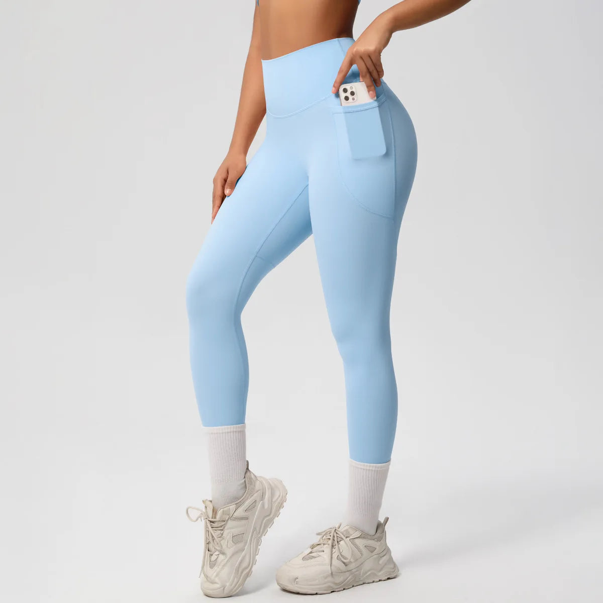Women's High Waisted Leggings Pockets Tummy Control Four-Way Stretch Spandex/Polyester Workout Yoga Pants