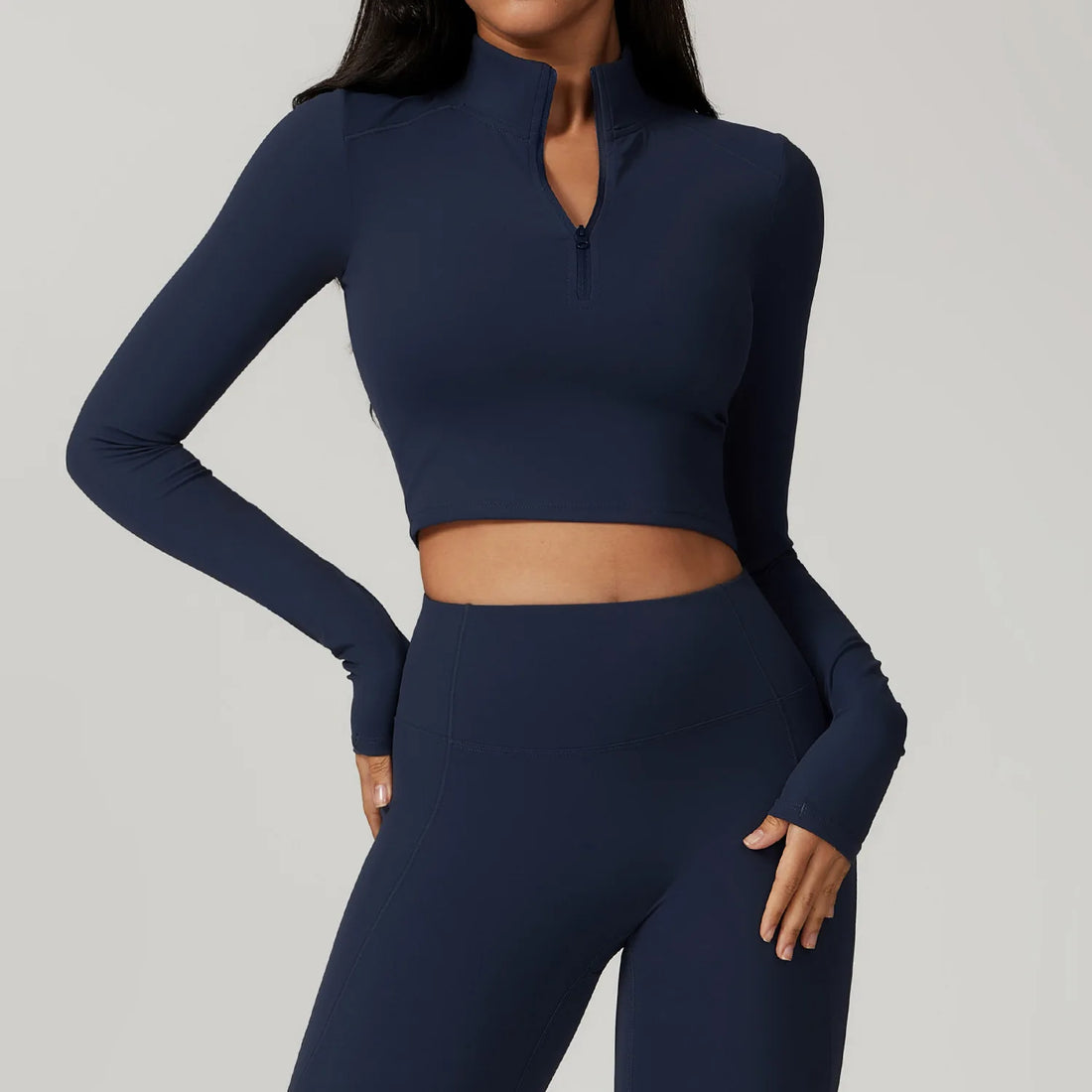 Women's Front Seamless Fitness Long Sleeve Jacket Quick Dry Yoga Sets Four-Way Stretch Breathable Workout Top Custom
