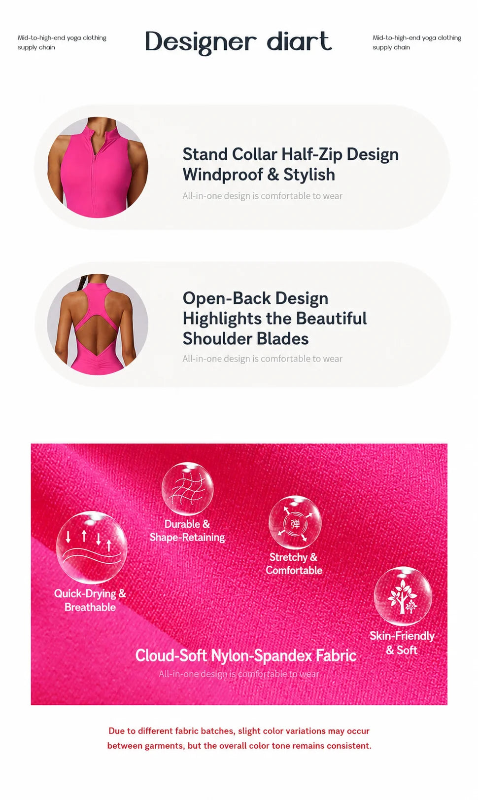 Wholesale Custom Sleeveless Half Zip Open Back High Waist Chest Pads Breathable yoga jumpsuit yoga bra yago sports