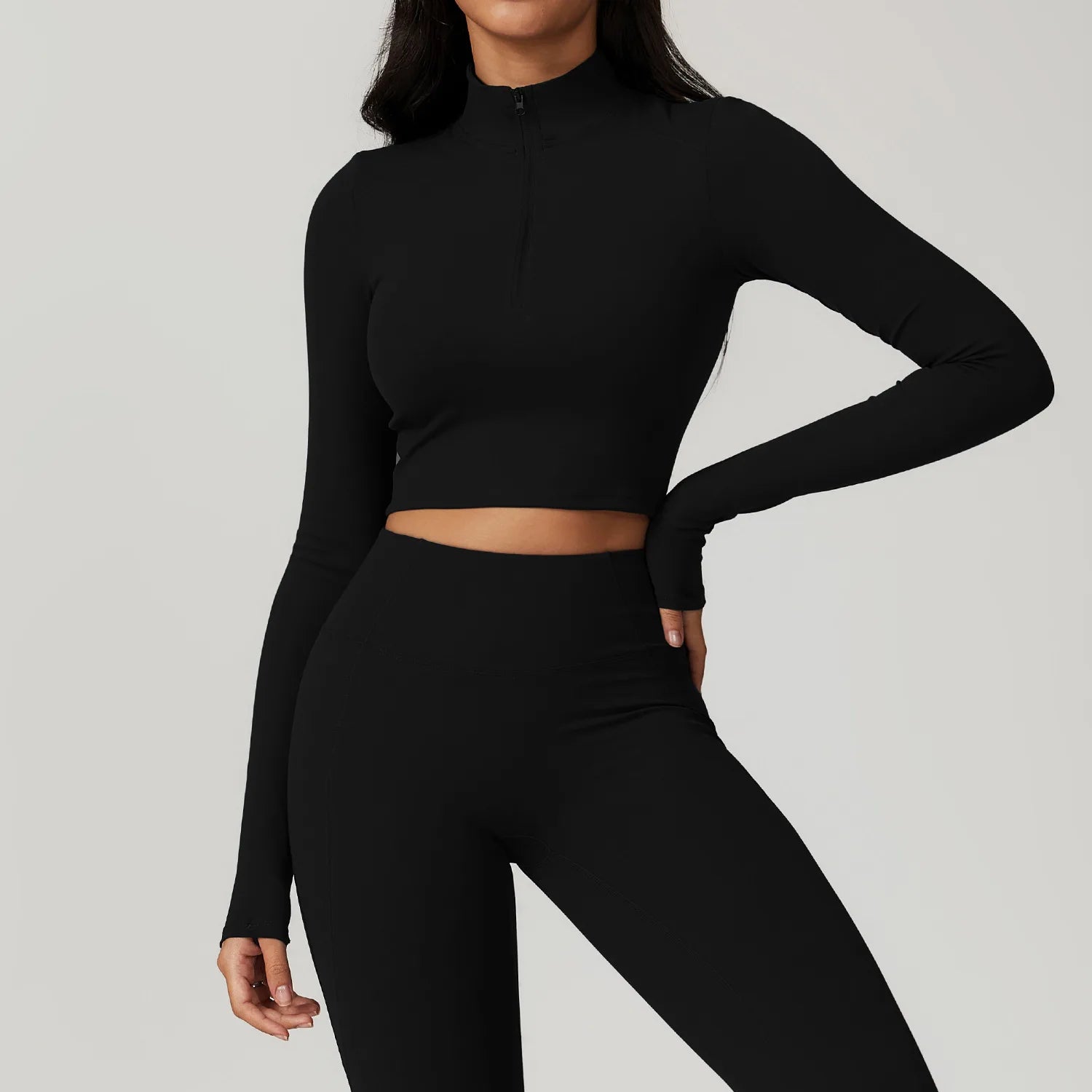 Women's Front Seamless Fitness Long Sleeve Jacket Quick Dry Yoga Sets Four-Way Stretch Breathable Workout Top Custom