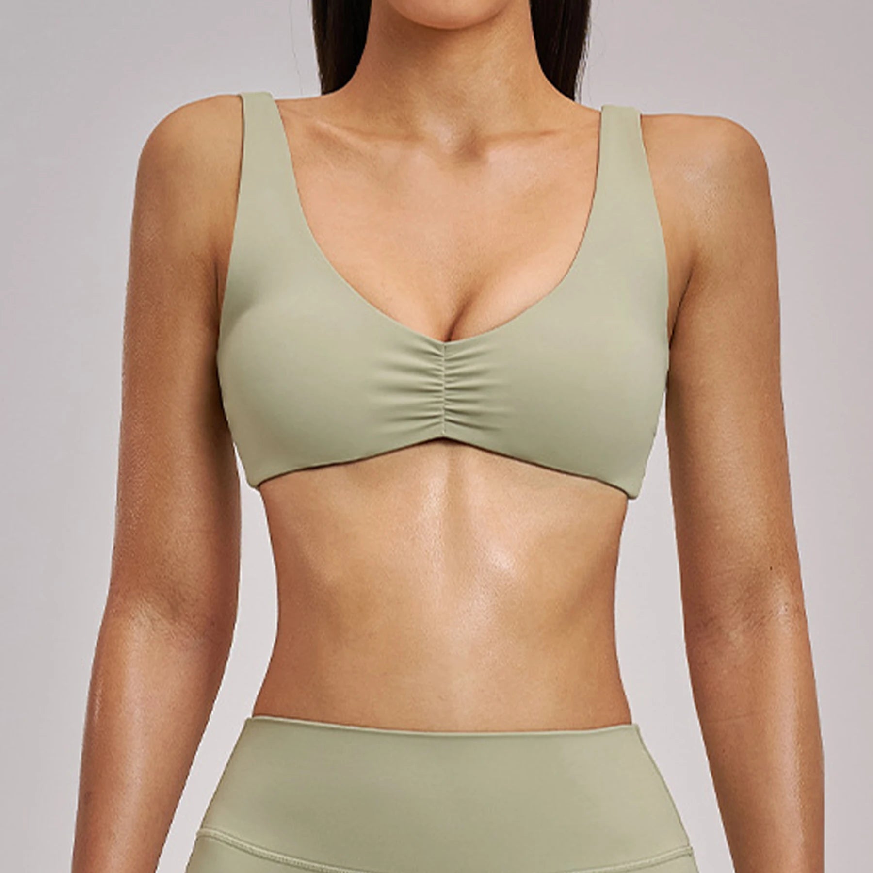 Custom High Stretchy Summer Yoga Set Scrunch Sports Bras Quick Dry High Waist Elastic Flare Pants Workout Running Sportswear