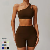 Tummy Control Workout Outfit Wholesale Women's Breathable Cloud Fabric Yoga Set Cutout Sports Bra High Waist Leggings