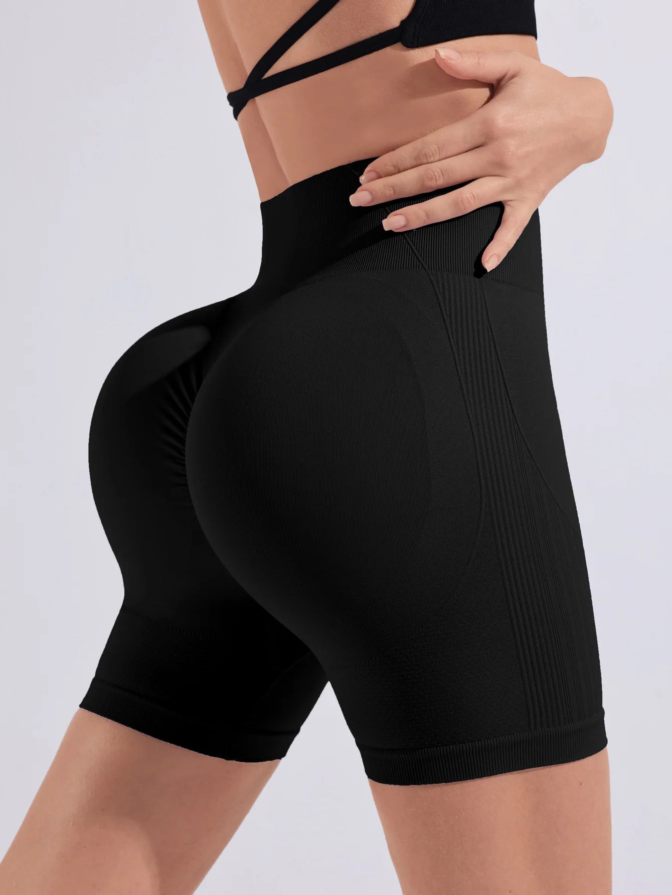 Custom Women High Waist Tummy Control Butt Lifting Yoga Shorts Fitness Wear Running Breathable Quick Dry Gym Workout Essentials
