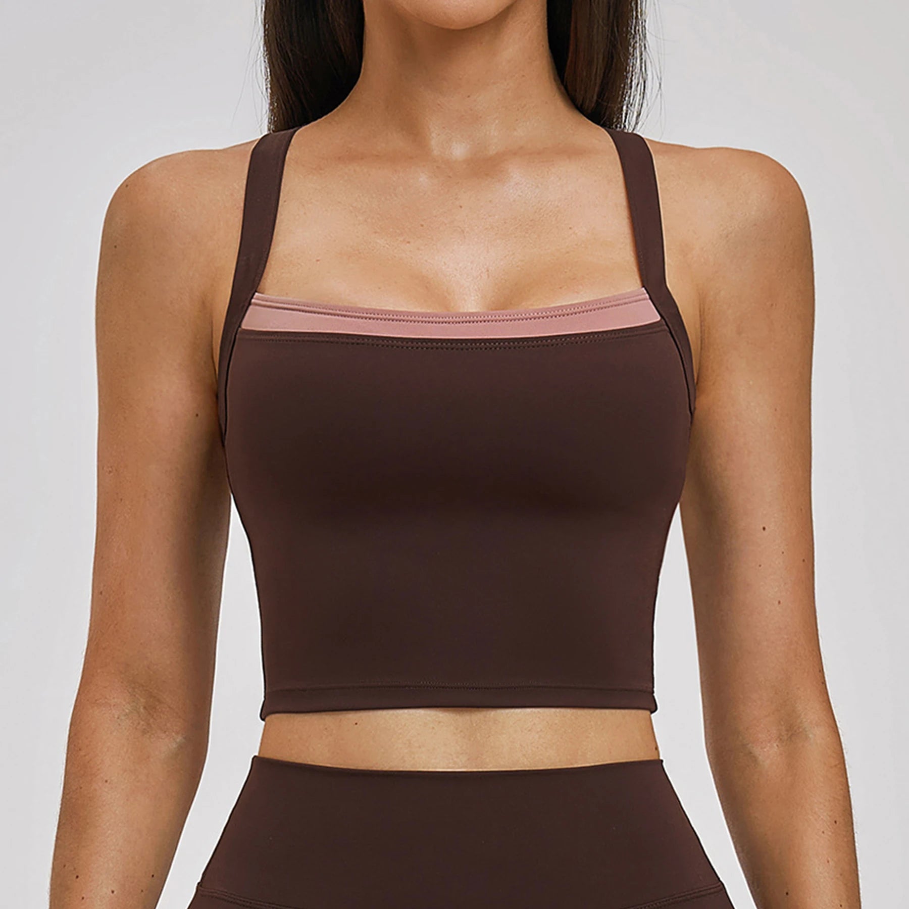 Crisscross Strap Sportswear Outdoor Apparel Hot Selling Color Blocking Gym Fitness Workout Clothes Yoga Set for Women