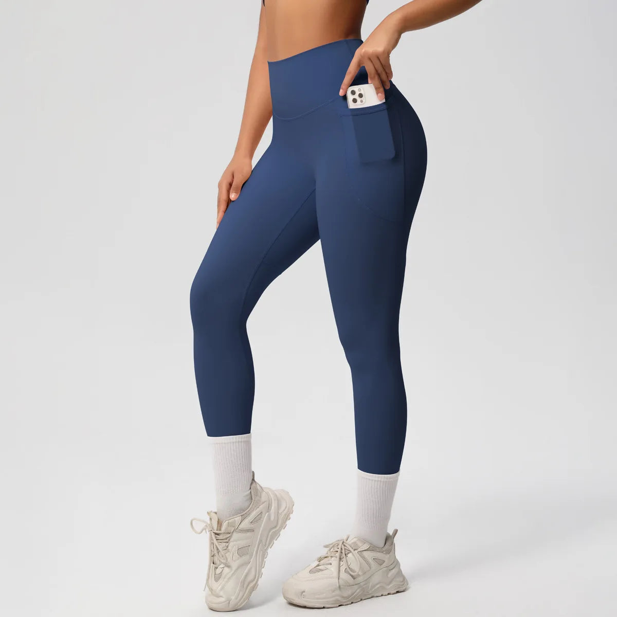 Women's High Waisted Leggings Pockets Tummy Control Four-Way Stretch Spandex/Polyester Workout Yoga Pants