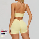 Seamless Workout Set Women Sports Bra Running Shorts Yoga Set Factory  Custom Logo Quick Dry Wholesale Fitness Activewear Set