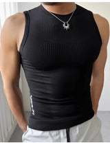 Sport Sleeveless Shirt Custom Logo Quick Dry Bottoming Shirt Workout Clothes Fitness Tank Top Men GYM Shirt