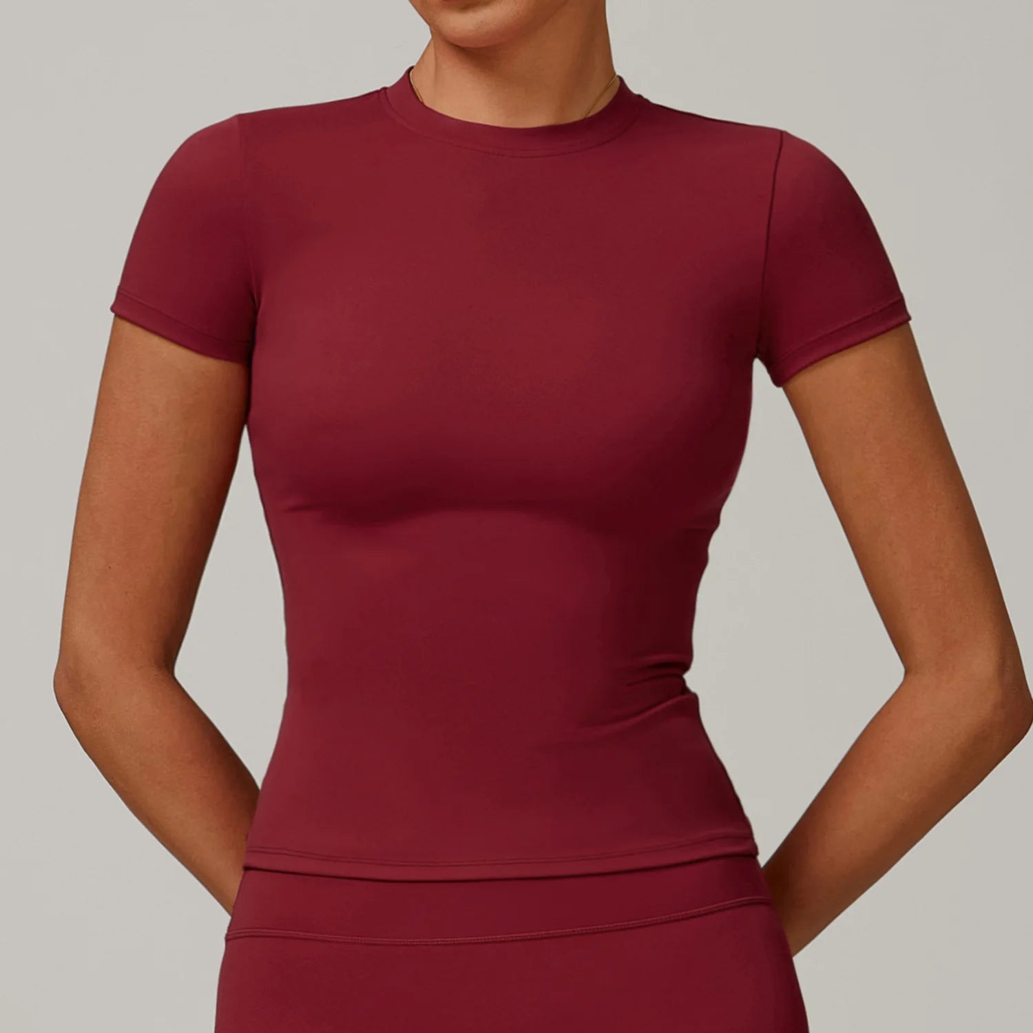 Women's Fashion T-shirt Quick Drying Yoga Wear Short Sleeved Fitness Top Smock Outdoor Running and Jersey Football Custom