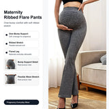 Women's Beautiful Loose Fit Luxury Flowy Maternity Workout Pants Wide Leg Casual Fitness Yoga Elastic High Solid Pattern