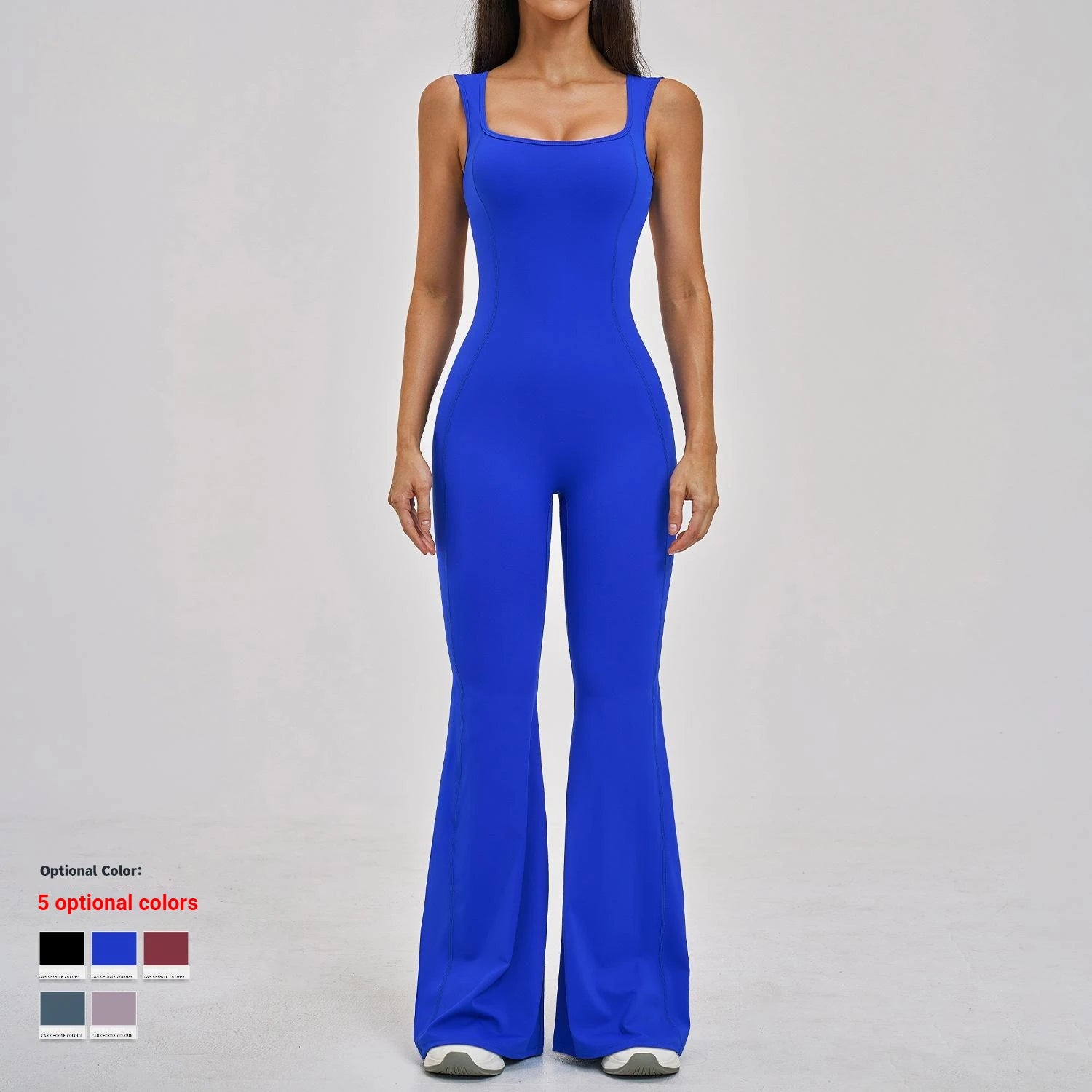 Sexy Sleeveless Yoga Jumpsuit Breathable Gym Wear Sports Rompers Workout Bodysuit 1 Piece Gym Fitness Flare Leggings Bodysuit